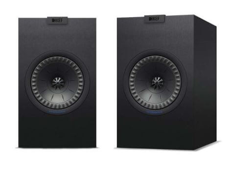 image of the front of the kef q150 bookshelf speakers