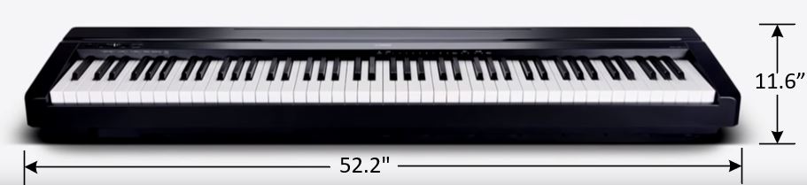 image of the Yamaha P-45 size