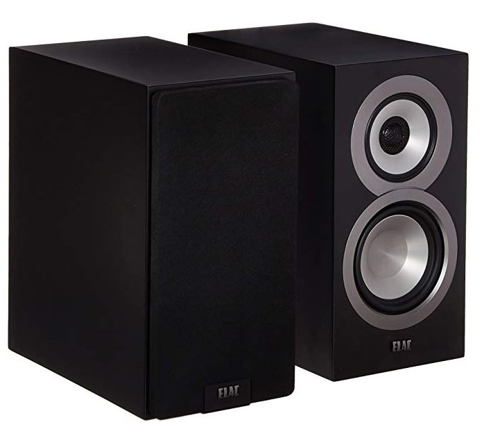 this image shows a pair of Elac-Uni UB5 passive bookshelf speakers