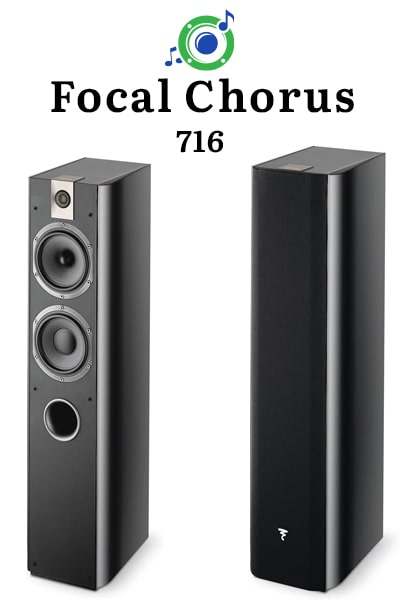 this picture shows the outside of the focal chorus 716 tower speaker