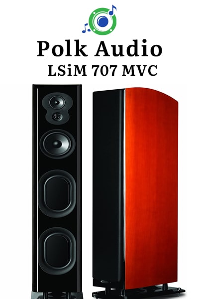 this picture shows the outside of the Polk Audio LSiM 707 MVC tower speaker