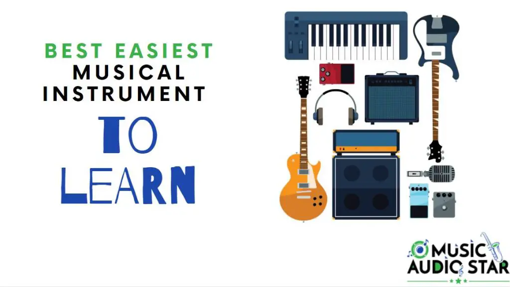 this image shows multiple easy instruments to learn