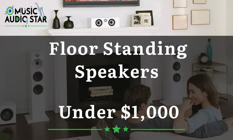 this is our featured image for our new article on under $1,000 floorstanding tower speakers